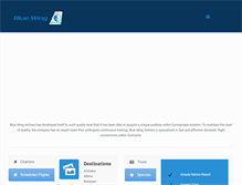 Tablet Screenshot of bluewingairlines.com